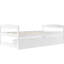 Lit simple blanc avec 2 tiroirs fonctionnels de qualité moderne