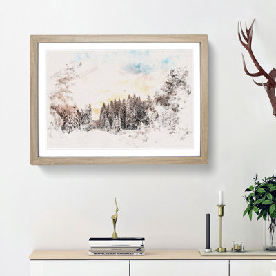 Winter White Forest in Sweden - Framed Print