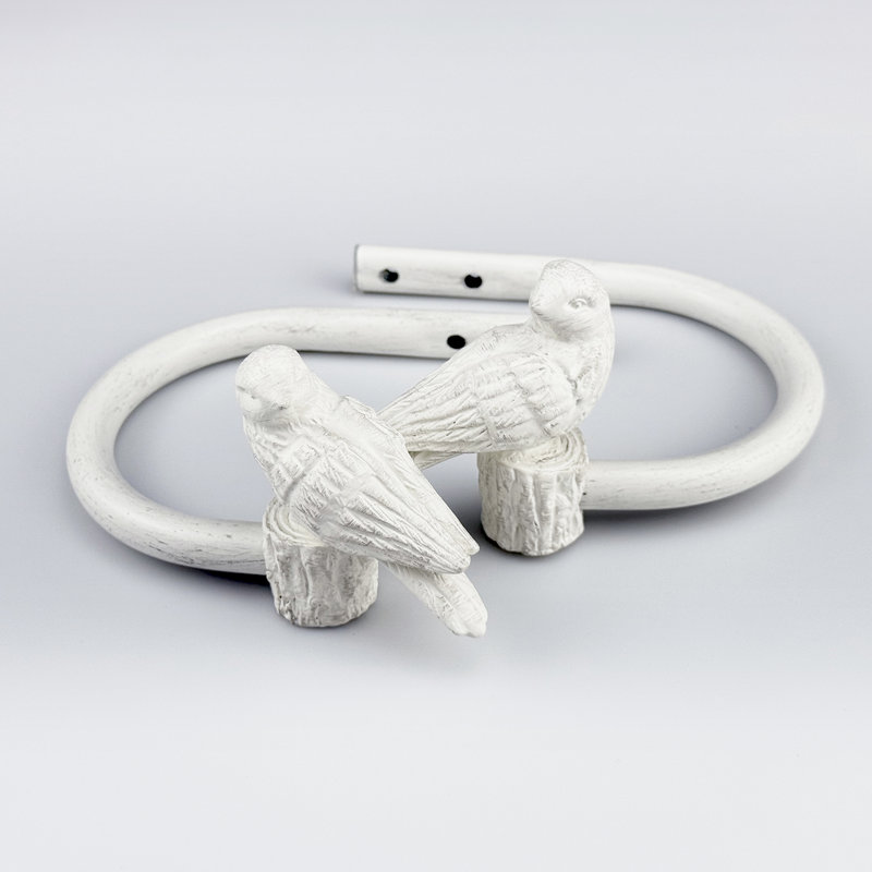 Retenue de rideau de 5,5 po de largeur totale (ensemble de 2), Blanc