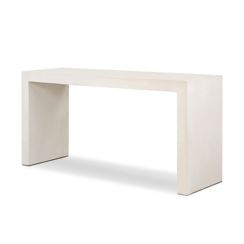 Console Parish - béton blanc, Béton blanc