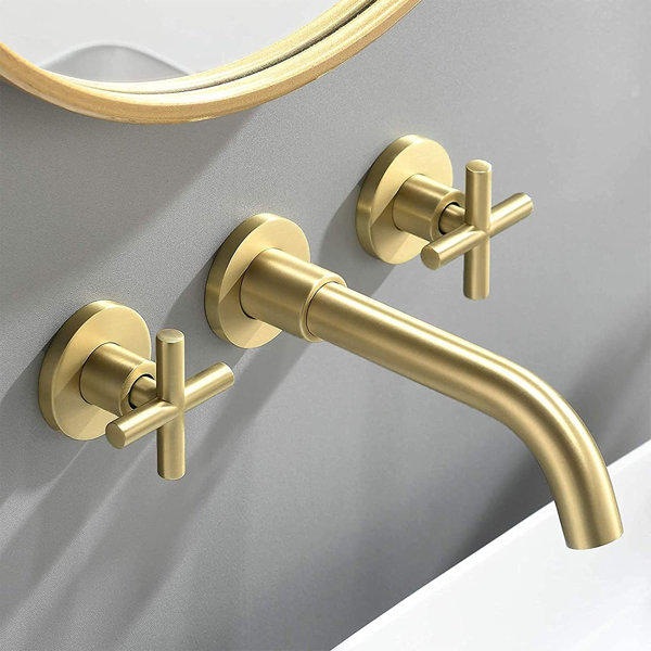 Aida Wall Mounted Faucet 2-handle Bathroom Faucet | Wayfair