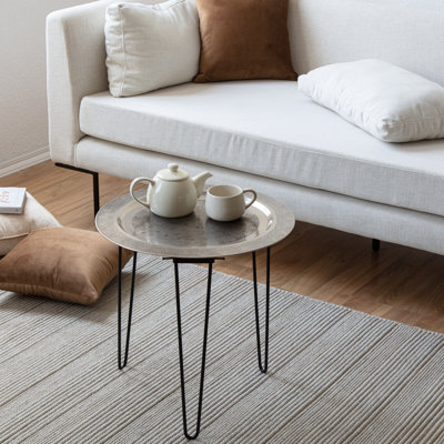 Iron Tray Top End Table
