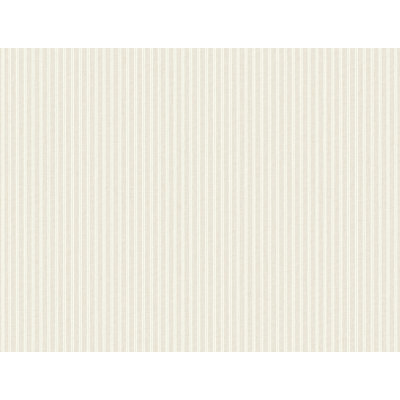 Ticking Stripe Beige Faux Linen Wallpaper