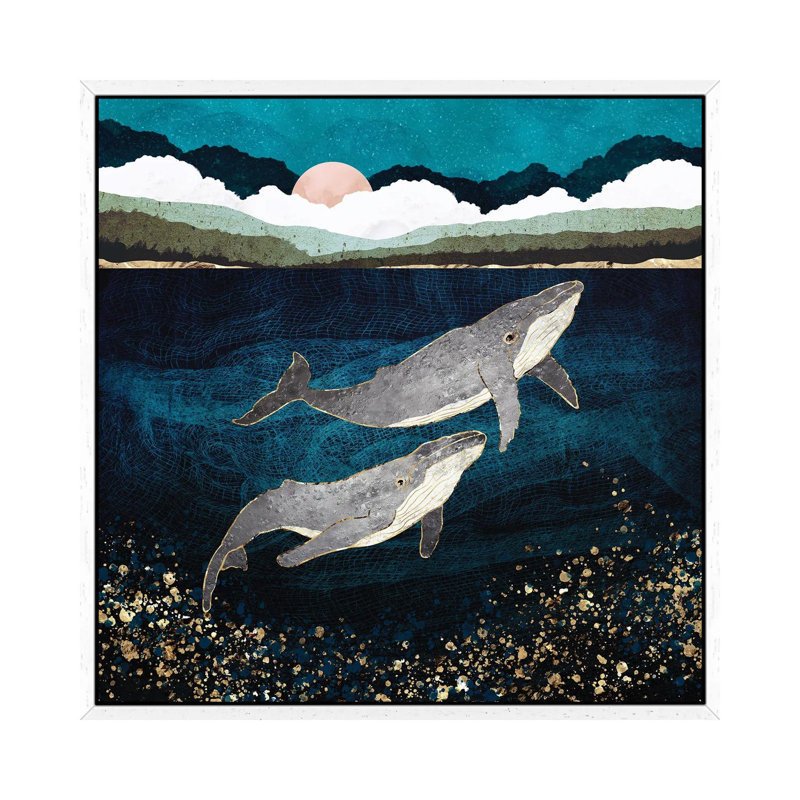 Bond VI - Print on Canvas, White Framed, 45.72 cm H x 45.72 cm W