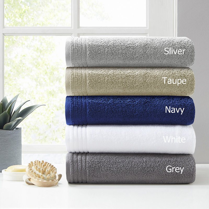 100% Cotton Quick Dry 12 Piece Bath Towel Set, White