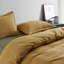 Dorella Striped Yarn Dyed Washed Cotton Chambray Duvet Cover Set-1741680780-1613774643