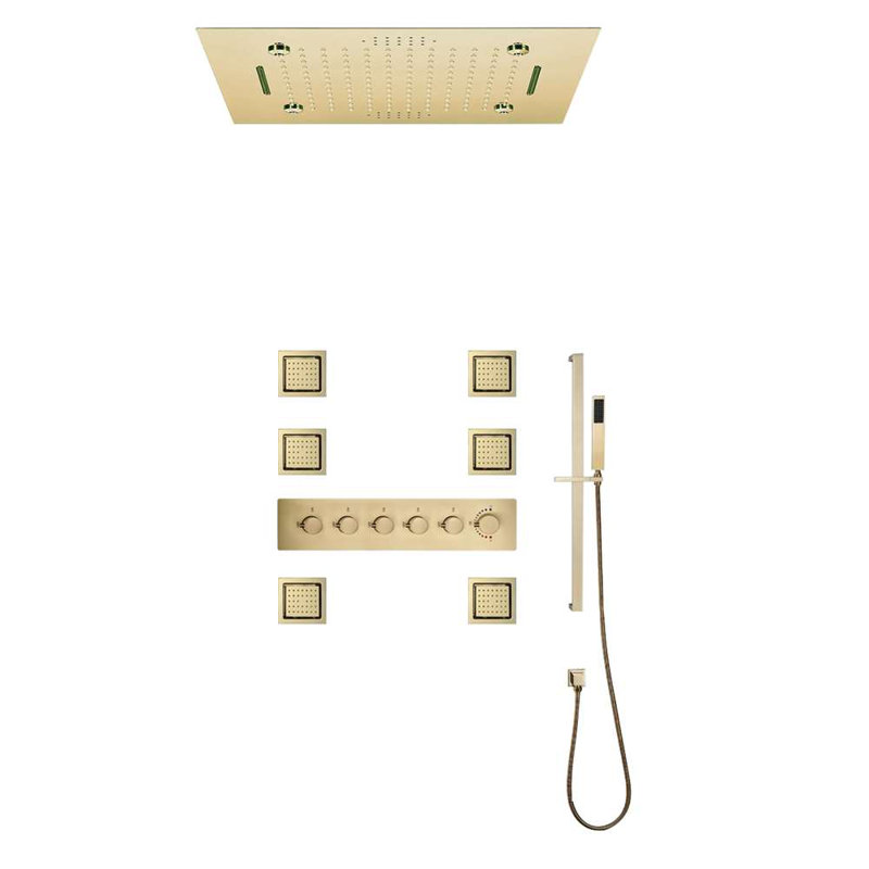 Robinet de douche thermostatique encastré à commande par téléphone Dijon Fontana avec valve brute