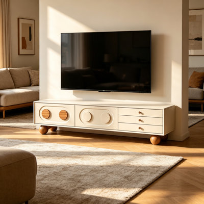 Modern Multi Storage Wood TV Stand