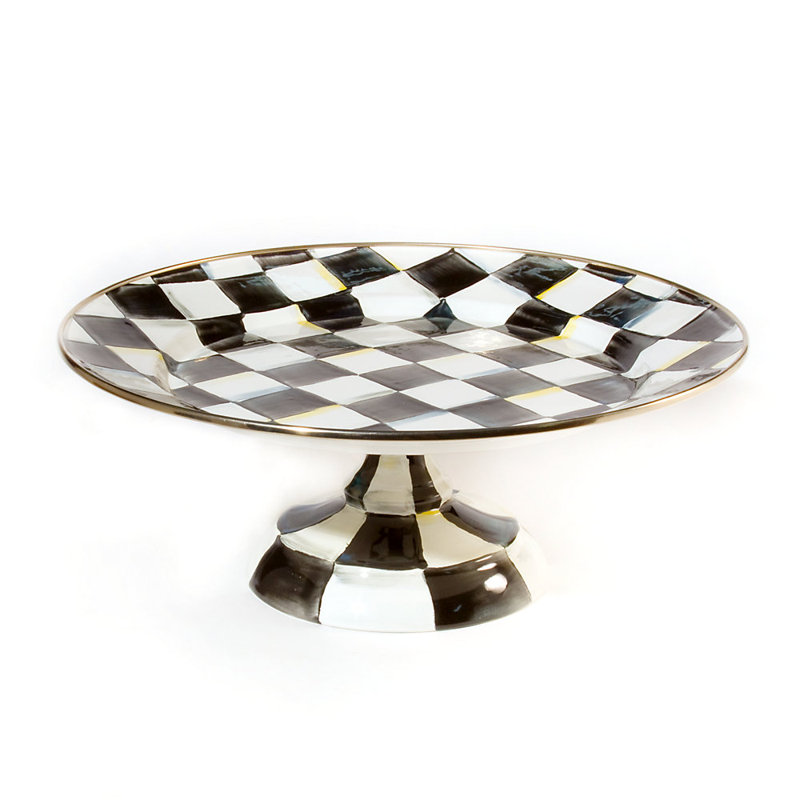 Courtly Check® Pedestal Platter, 4.5" H x 12" W x 12" D