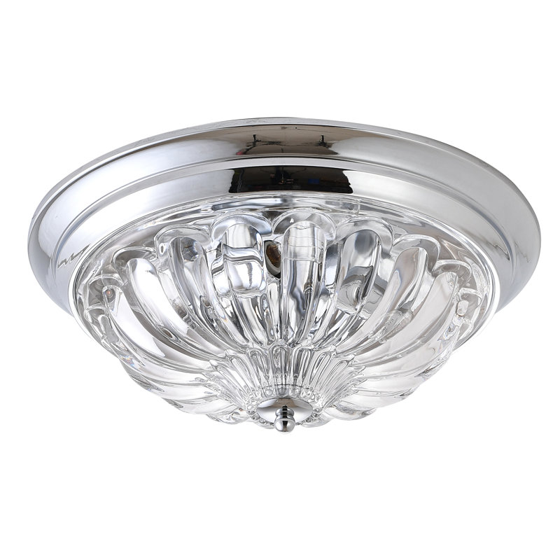 Plafonnier encastré rond 4 lumières Halleneck, Chrome