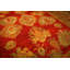 1890s Red Ground Geometric Knotted Wool Antique Oushak Turkish Decorative Rug Round 13'0"
