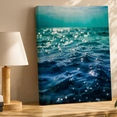 Canvas Create A Serene Underwater Scene Featuring Gently Rippling Water With Wall Art Soft Light Filtering Through The Surface Canvas Wall Art