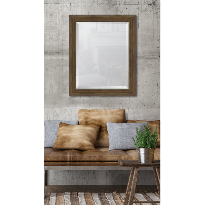 English Wall Mirror, 34" H x 28" W, Walnut