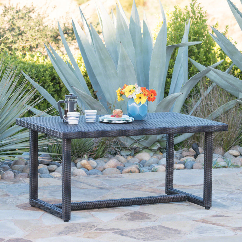 Rectangle Dining Table, Outdoor Table, Brown Multi