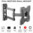 Lauria Articulating Arm Universal Wall Mount for 26"-42" Flat Panel Screens