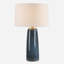 Lampe de table Berdena bleu profond