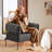 Upholstered Armchair with Thicker Seat Cushion and Pillow-2087373628