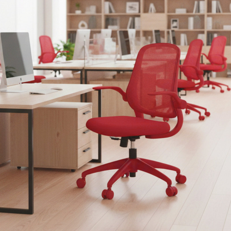 Chaise de bureau ergonomique ergonomique, Rouge, Rouge