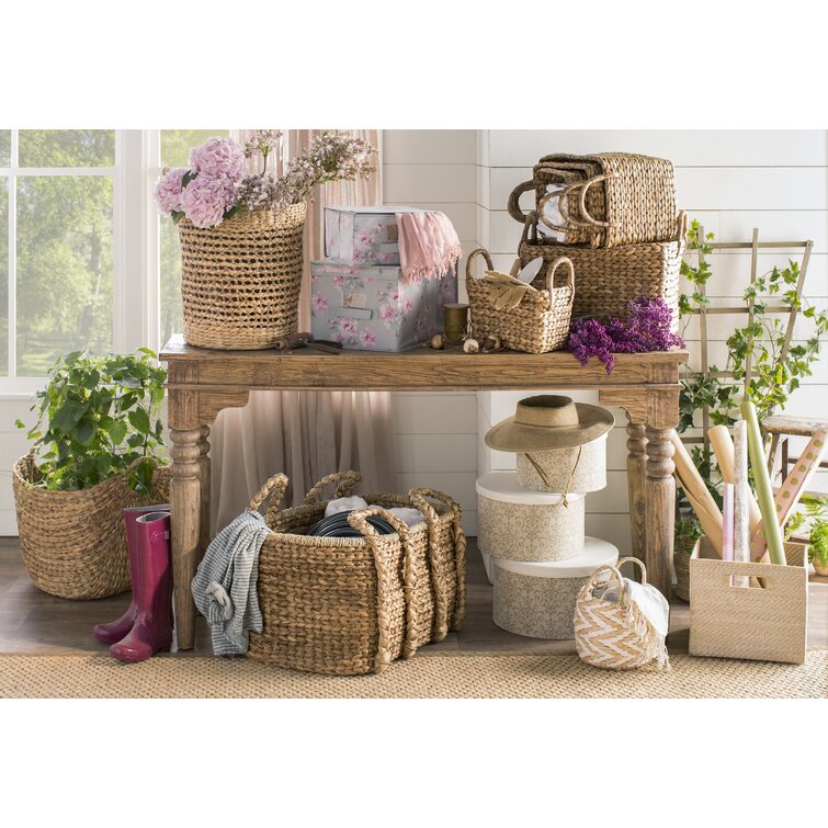 Bayou Breeze Storage Shelf Organizer Wicker Basket Set & Reviews