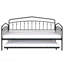 Lit de jour simple Fox avec lit gigogne simple, noir