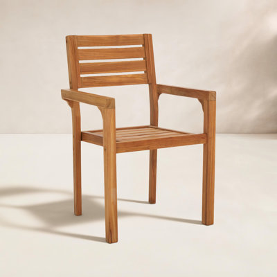 Gerrad Stackable Teak Patio Armchair