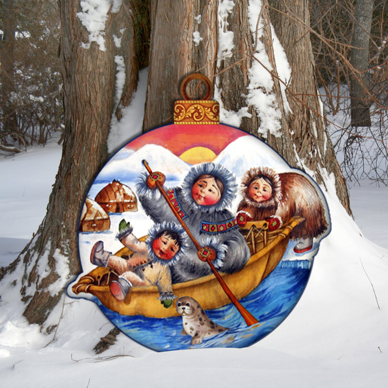 Décoration murale avec porte de noël en forme de noël north pôle