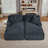 79" Oversize Sleeper Sofa With Dual Mattress, No Assembly Required-20564775