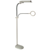 OttLite 18w EasyView Standing Floor Lamp with Optical Grade 3X Magnifier Attachment Arm & Flexible N