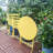 3 Piece Patio Bistro Set Of Foldable Round Table And Chairs, Yellow-416910910