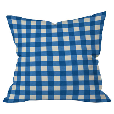 Gingham Indoor/Outdoor Throw Pillow