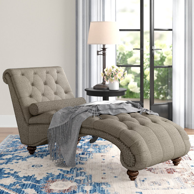 Chaise longue 69 po, Noir, Brun