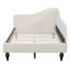 Lit de jour simple en lin en forme de L, avec pieds en bois massif, beige-1044111397-1044111395