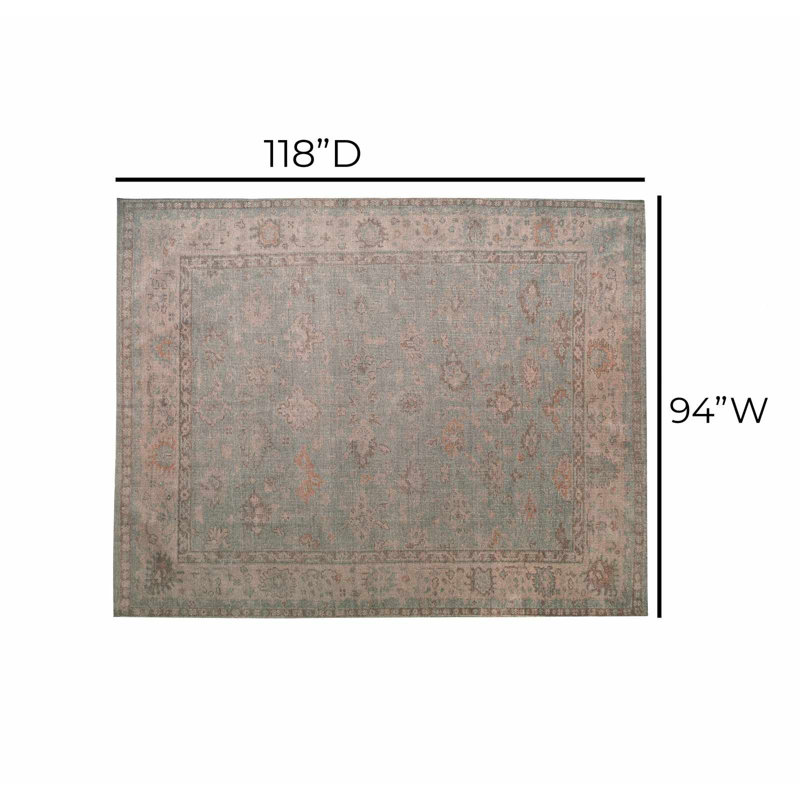 Tapis d'intérieur fait à la main gris élégant 7 pi 9 po x 10 pi Roni, 7 pi 9 po x 10 pi