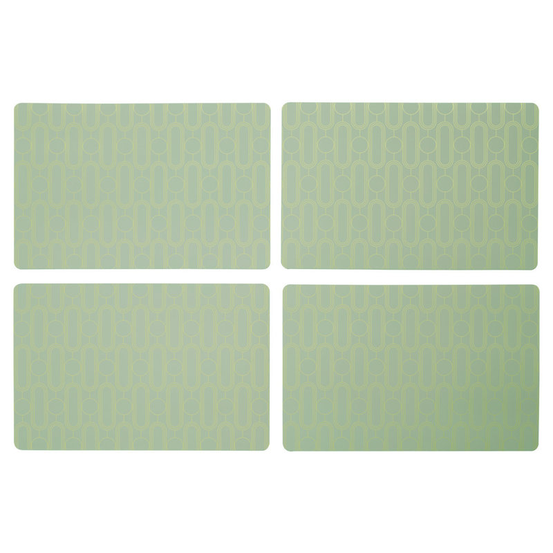Anyia Geometric Rectangle Placemat, Green