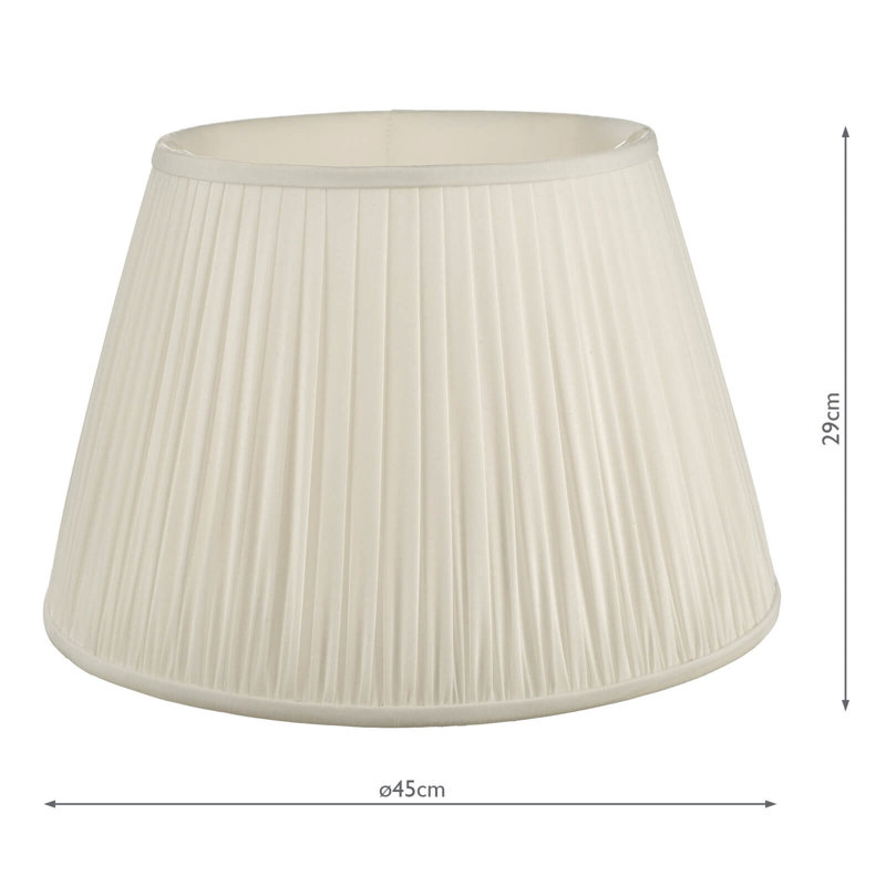 Faux Silk Empire in Ivory, 29 H x 45 W x 45 D cm
