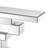 Amla 47.3" Mirrored Glass Console Table Living Entryway Behind Sofa Table