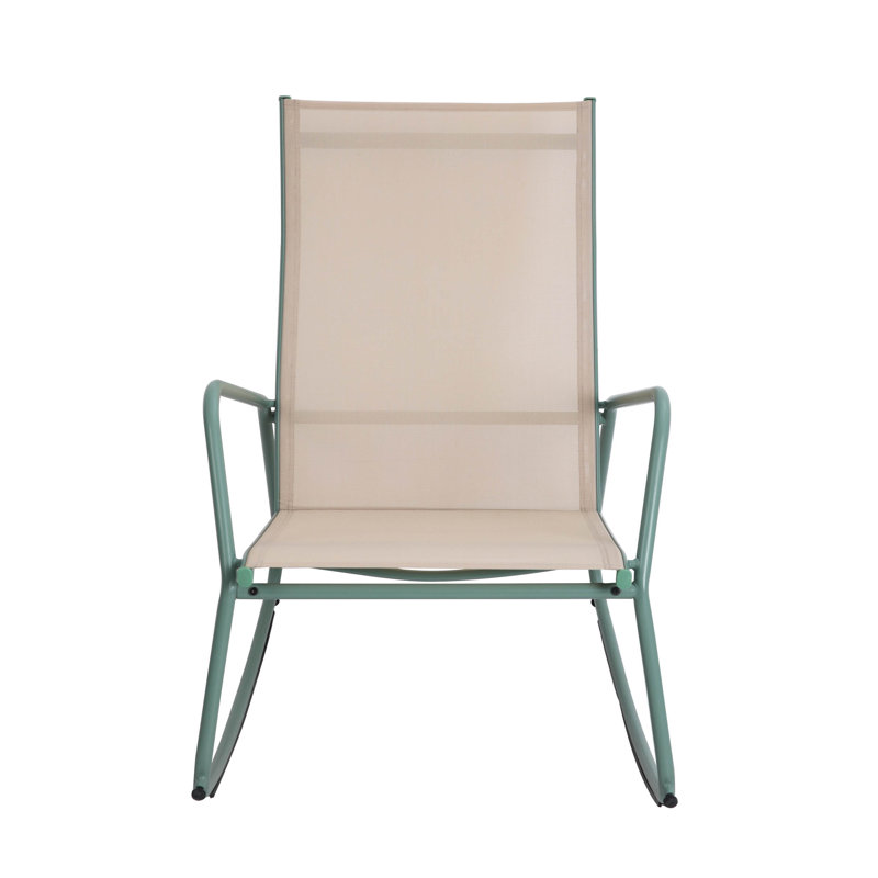 Silvi Steel Outdoor Chair, Green/Beige