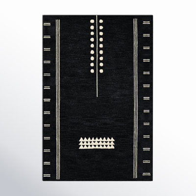 Sameer Navy Sand Hand-Tufted Wool Rug