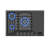 30 In Recessed Gas Cooktop in Stainless Steel with Griddle and 5 Burners, Black