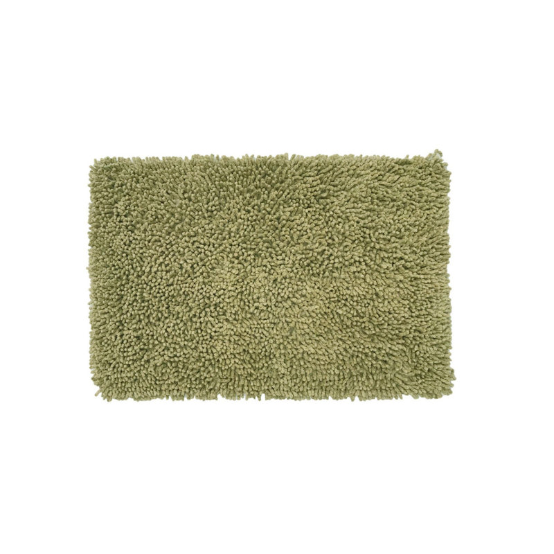Hayworth Plush Cotton Bath Mat, 17" W x 24" L, Sage