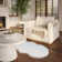 Holk Cozy Faux Rabbit Fur Area Rug Machine Washable Rug in White
