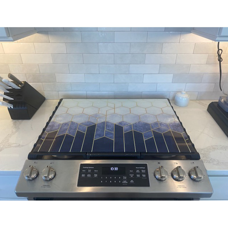 Stove Top Cover - Blue | Noodle Board | Gas and Cook Top Cover, Single - 27.5" x 19.68"