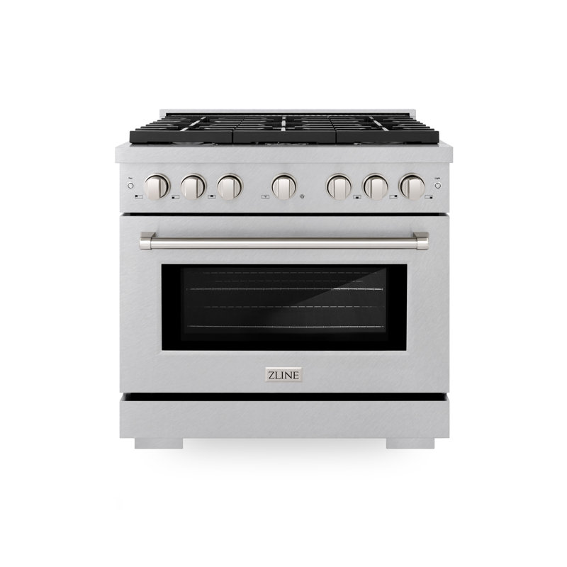 ZLINE 36" Stainless Steel Convection Gas Range with 6 Burners