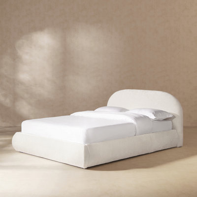 Berteal Puffy Grounded Upholstered Platform Bed, Performance Velvet