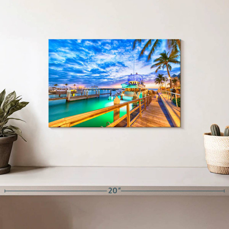 Mehar Key West Bridge Sunset, 8" H x 12" W