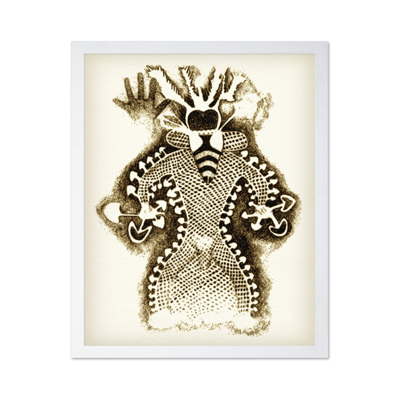 Figurine champignon Tassili, Affiche, H 18 po x l 24 po, White Framed