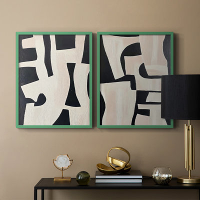 Série ABSTRACT DLxxxix - reproduction encadrée de qualité supérieure - prête à être accrochée - aucun clou requis - aucun clou requis