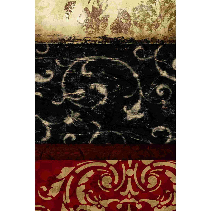 Motifs bruns et noirs, H 36 po x l 24 po