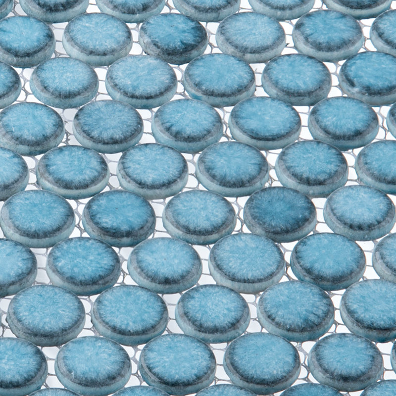 Honoro-Bulbi 3/4" Penny Round Smooth Glass Mosaic Wall & Floor Tile, Deusen