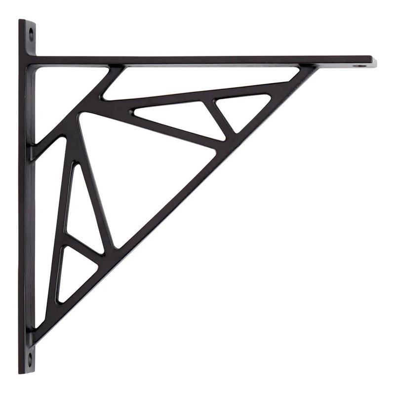 Ande Cast Iron Shelf Bracket - Black Powder Coat